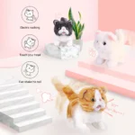 Electric Walking Cat Plush Toy for Kids 6