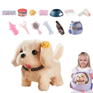 Plush Walking Puppy Toy with Pet Backpack 1