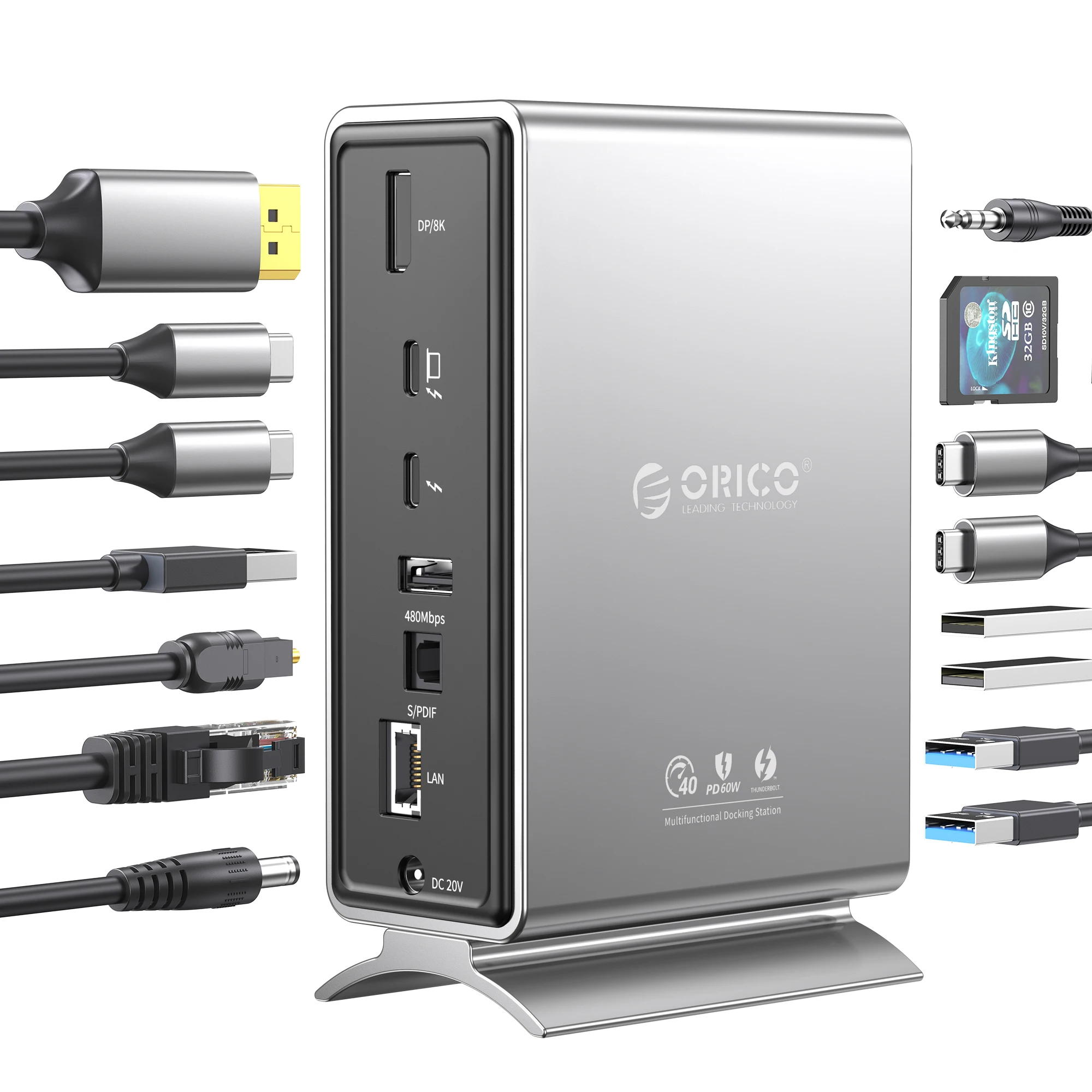 ORICO Thunderbolt 3 USB-C Dock 4K HDMI Adapter 1 ORICO Thunderbolt 3 USB-C Dock 4K HDMI Adapter 1