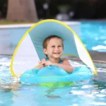 Baby Inflatable Swim Ring with Sunshade 6