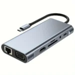 USB C Hub 4K 30Hz Type-C to HDTV Compatible USB 3.0 Adapter 10-in-1 Type-C Hub Docking Station PD 87W USB C Splitter for MacBook 3
