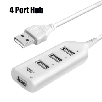 Portable 4-Port USB 2.0 Hub Splitter Adapter 1
