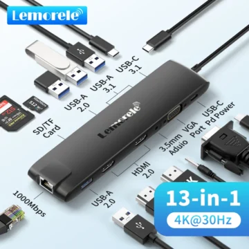 Lemorele 13-in-1 USB-C Hub with Dual HDMI 1
