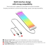 COOLMOON RGB Light Strip Bar PC Extension Kit 3