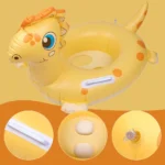 Cute Dinosaur Swim Ring Pool Toy with Handles 2