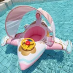 Baby Airplane Pool Float with Sunshade Lounger 3