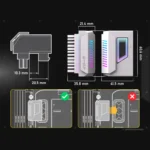 ATX 24Pin 90 180 Degree ARGB Power Adapter 6