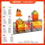 Magnetic Tile Set 56 PCS for Kids Learning Fun 1