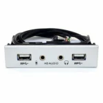 Durable 9 Pin to 4 Port USB Audio Front Panel Hub 6