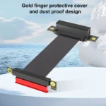 PCIe 4.0 X1 X4 90-Degree Riser Cable Extender 5