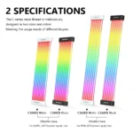 COOLMOON RGB Light Strip Bar PC Extension Kit 6