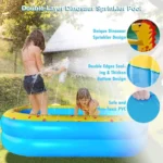 Dinosaur Kiddie Pool with Sprinkler Inflatable Summer Fun Water Play Mat Children Outdoor Indoor Ages 2 Above 6
