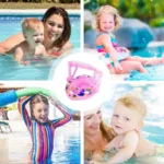 Dinosaur Baby Pool Float with Sunshade 5