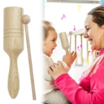 Wooden Crow Sounder Percussion Toy 5