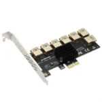 PCI-E 1x 1 to 7 Riser Card Adapter PCI-Express USB 3.0 Converter for BTC Mining 5