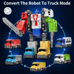5 in 1 Robot Construction Vehicle Toy Set 3
