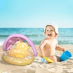 Baby Mermaid Swim Ring with Seat and Handles 5