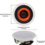 Herdio 6.5-inch Bluetooth Ceiling Speakers 4
