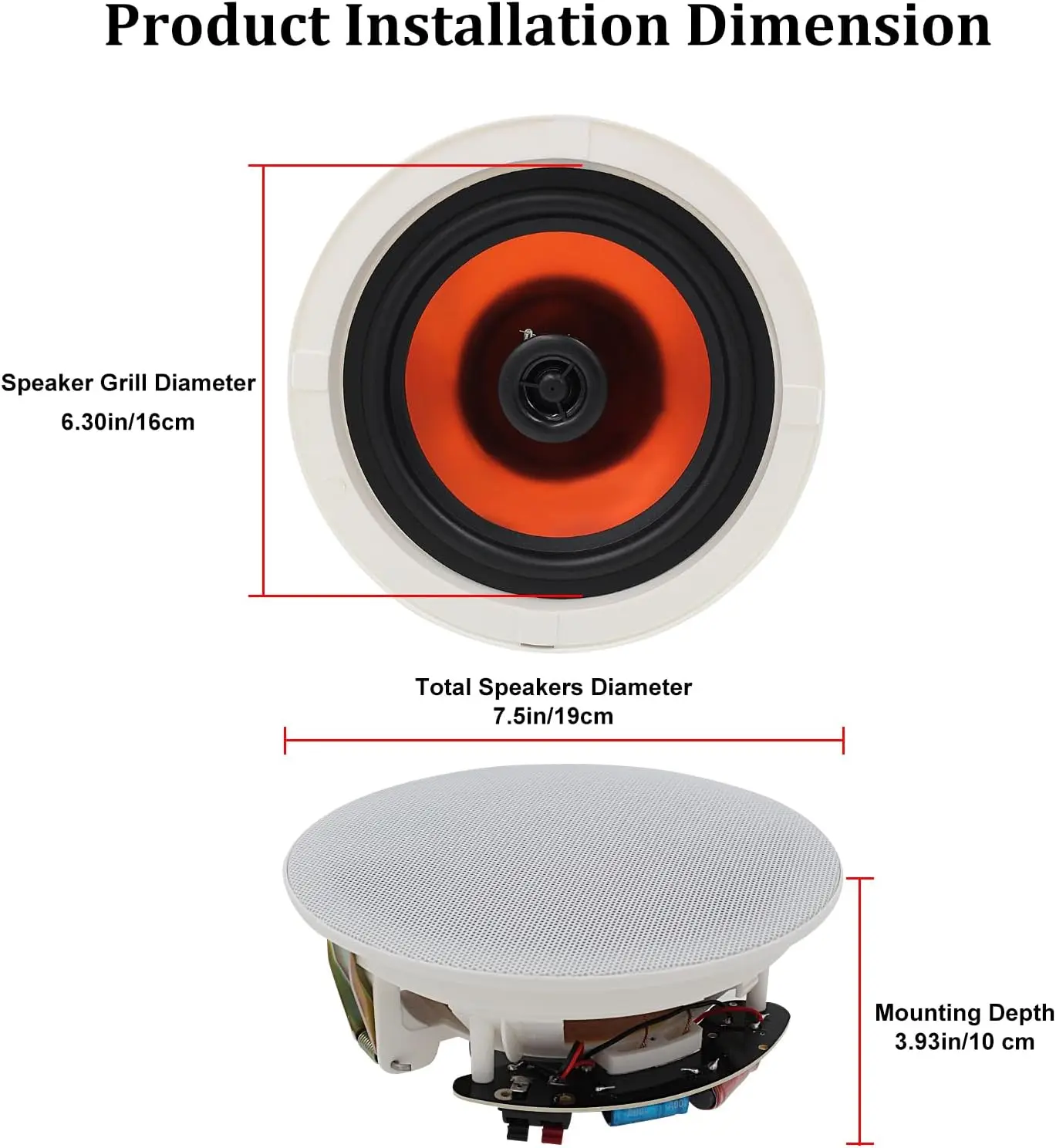 Herdio 65-inch Bluetooth Ceiling Speakers 4 Herdio 6.5-inch Bluetooth Ceiling Speakers 4
