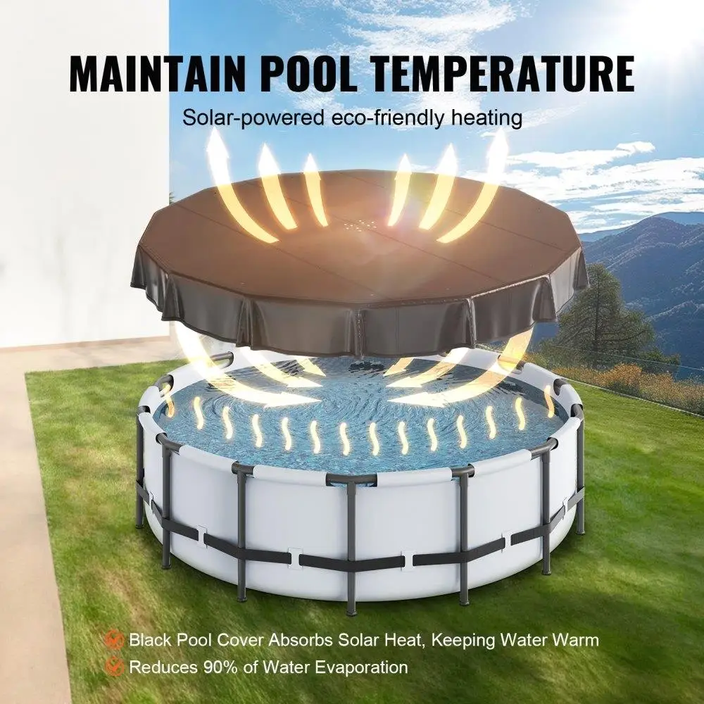 15FT Round Solar Pool Cover Ground Safety 2 15FT Round Solar Pool Cover Ground Safety 2