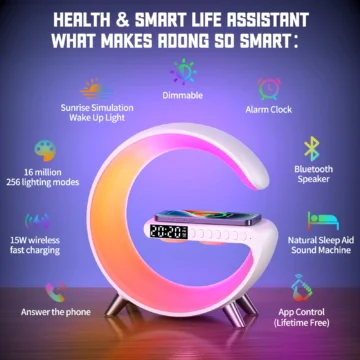 Wireless Charger Stand Alarm Clock Speaker Lamp 2 | PricZone Wireless Charger Stand Alarm Clock Speaker Lamp 2 | PricZone