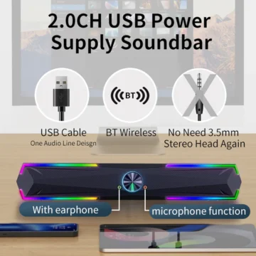 4D Computer Speaker Soundbar Stereo Game 2 | PricZone