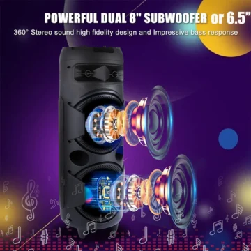 6000W Portable Bluetooth Speaker Heavy Bass 2