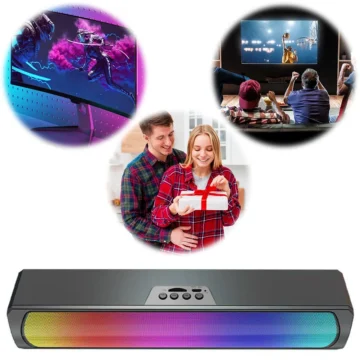 PC Sound Bar RGB Bluetooth Speaker Stereo 2 | PricZone PC Sound Bar RGB Bluetooth Speaker Stereo 2 | PricZone