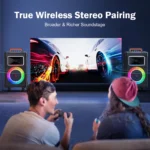 Karaoke Machine with 2 Wireless Microphones 3