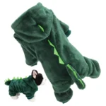 Dog Dinosaur Costume Soft Warm Pet Clothes 1