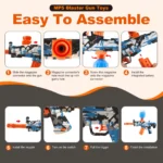 Automatic Gel Balls Gun Toys High Speed Blaster 4