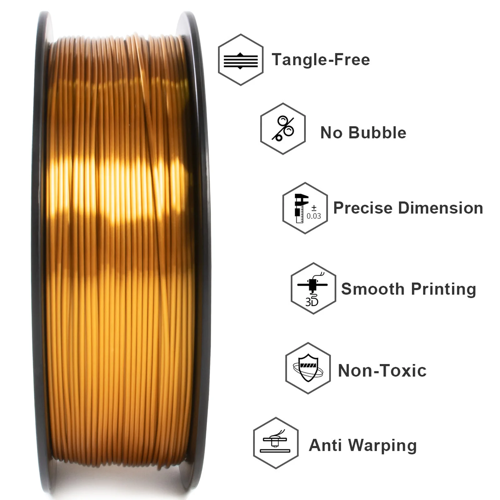 GEEETECH 10 Kg 3D Silk PLA Filament 175mm 4 GEEETECH 10 Kg 3D Silk PLA Filament 1.75mm 4