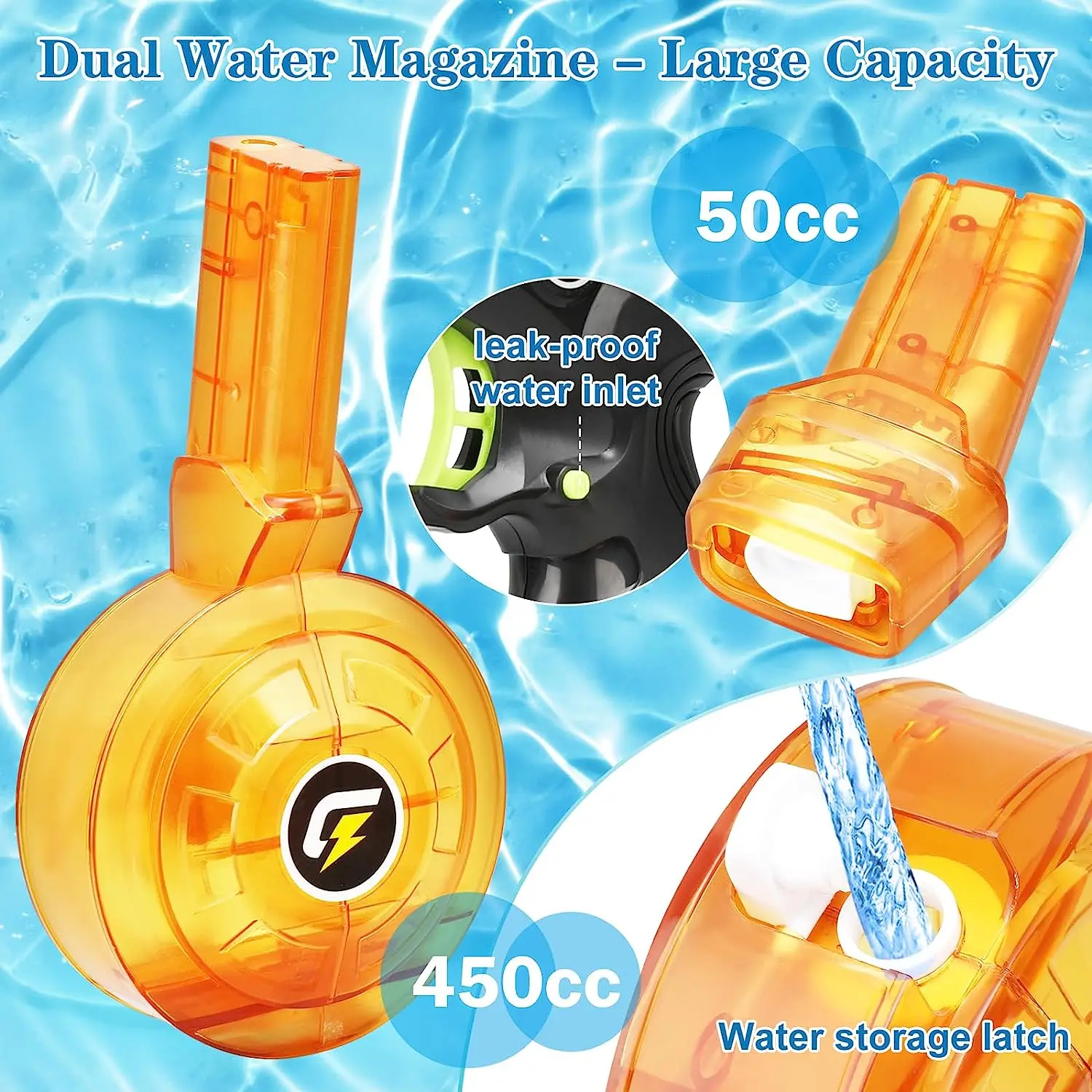 Electric Water Gun Squirt Pistol 2 Pack 4 Electric Water Gun Squirt Pistol 2 Pack 4