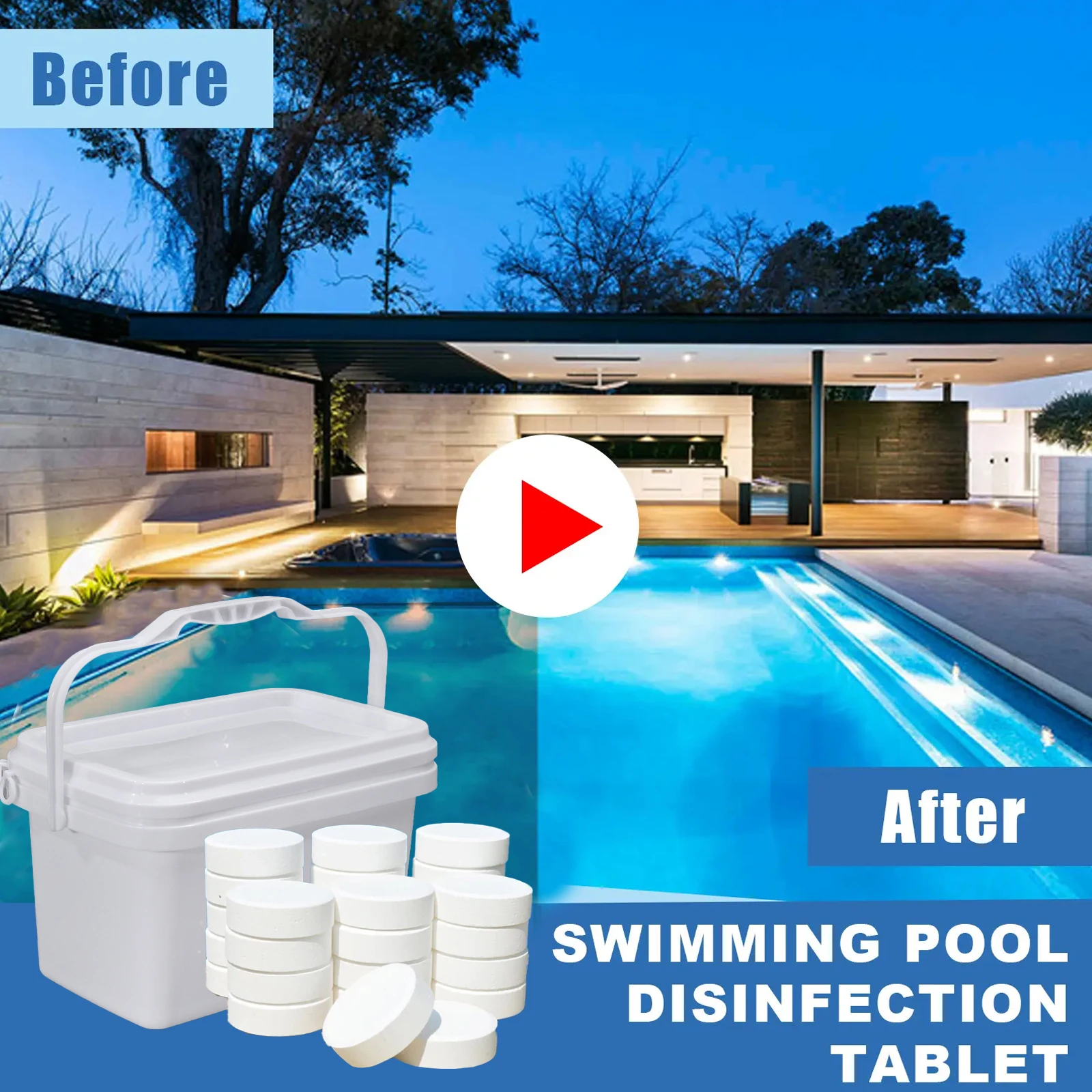 3-inch 40Lbs Pool Chlorine Tablets 5 3-inch 40Lbs Pool Chlorine Tablets 5