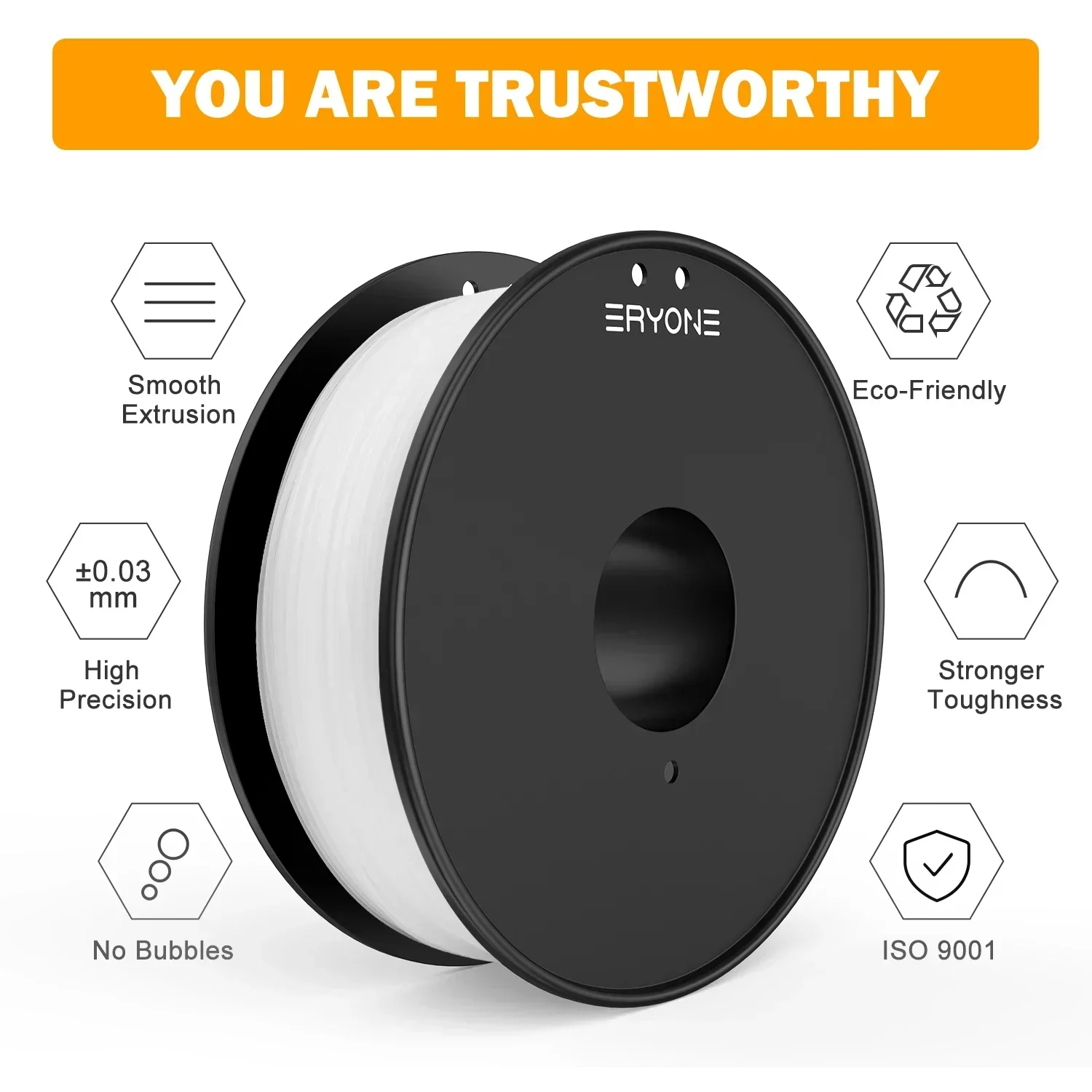 ERYONE 2KG Nylon PA6 3D Printer Filament 175mm 3 ERYONE 2KG Nylon PA6 3D Printer Filament 1.75mm 3