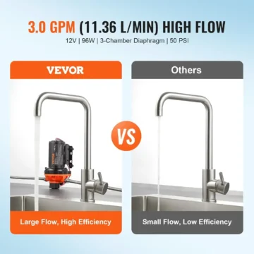 12V Water Pump 3 GPM 3-Chamber Diaphragm 2