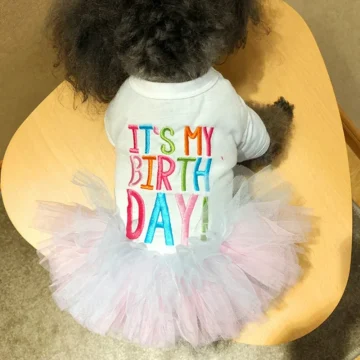 Dog Birthday Dress Tutu for Small Medium Dogs 1