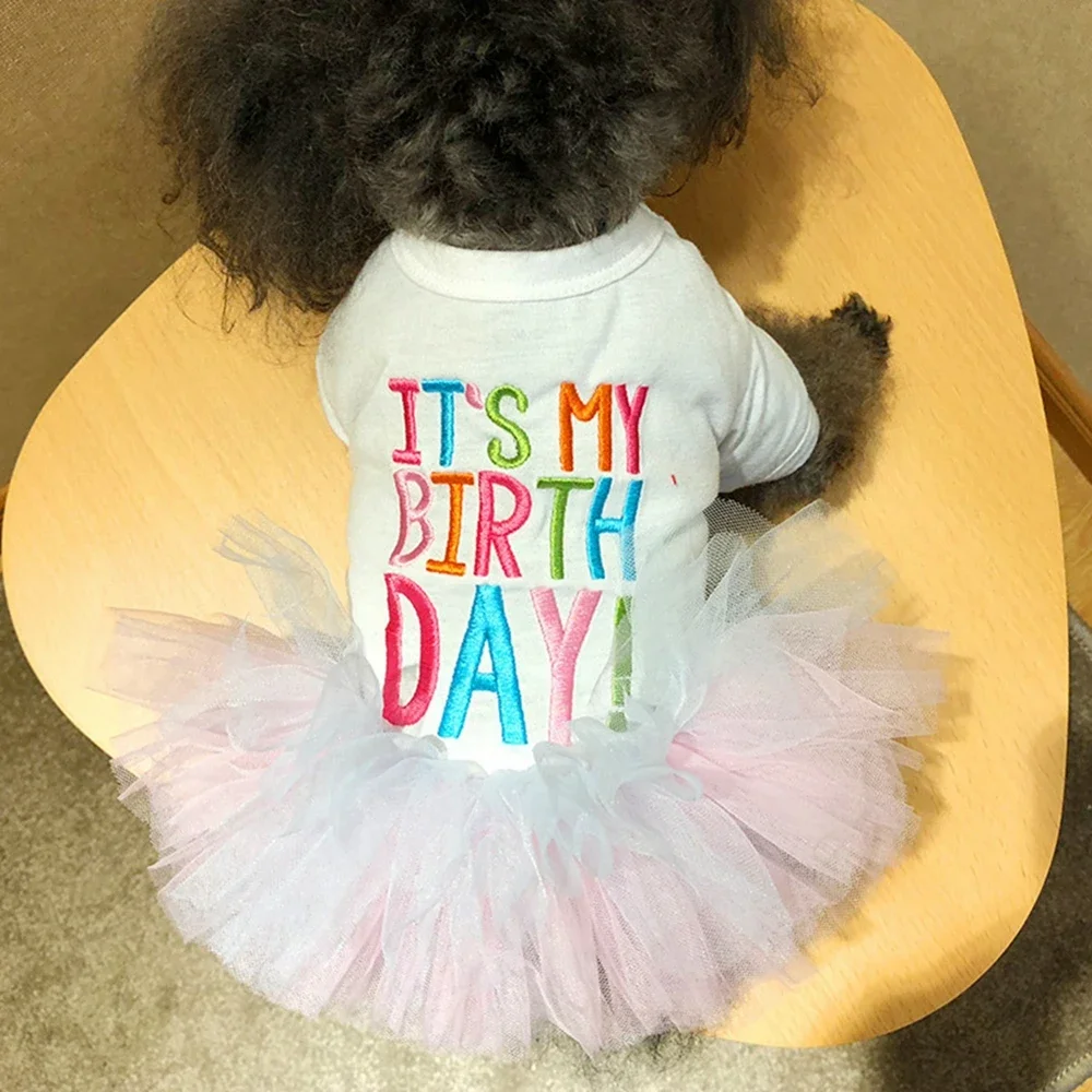 Dog Birthday Dress Tutu for Small Medium Dogs 1 Dog Birthday Dress Tutu for Small Medium Dogs 1