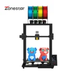 ZONESTAR New Upgrade 4 Extruder 4-IN-1-OUT Mix Color Large Size High Precision Silent Fast Installation FDM 3D Printer DIY Kit 4