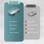 Foldable Swimming Pool Outdoor PVC Adults Kids 4