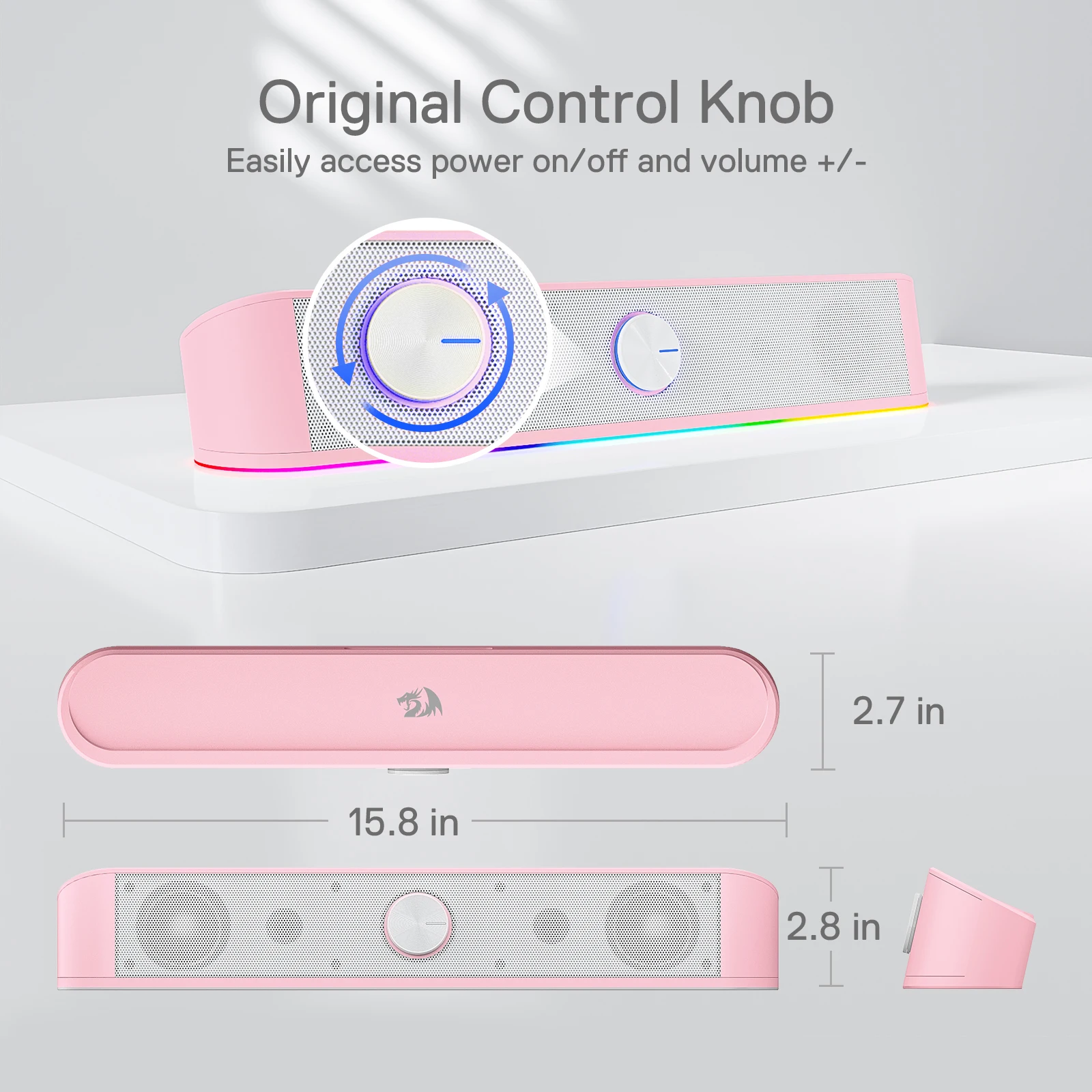 Redragon GS560 RGB Desktop Soundbar Speaker 5 Redragon GS560 RGB Desktop Soundbar Speaker 5