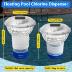 Solar Pool Chlorine Floater with Lights 5