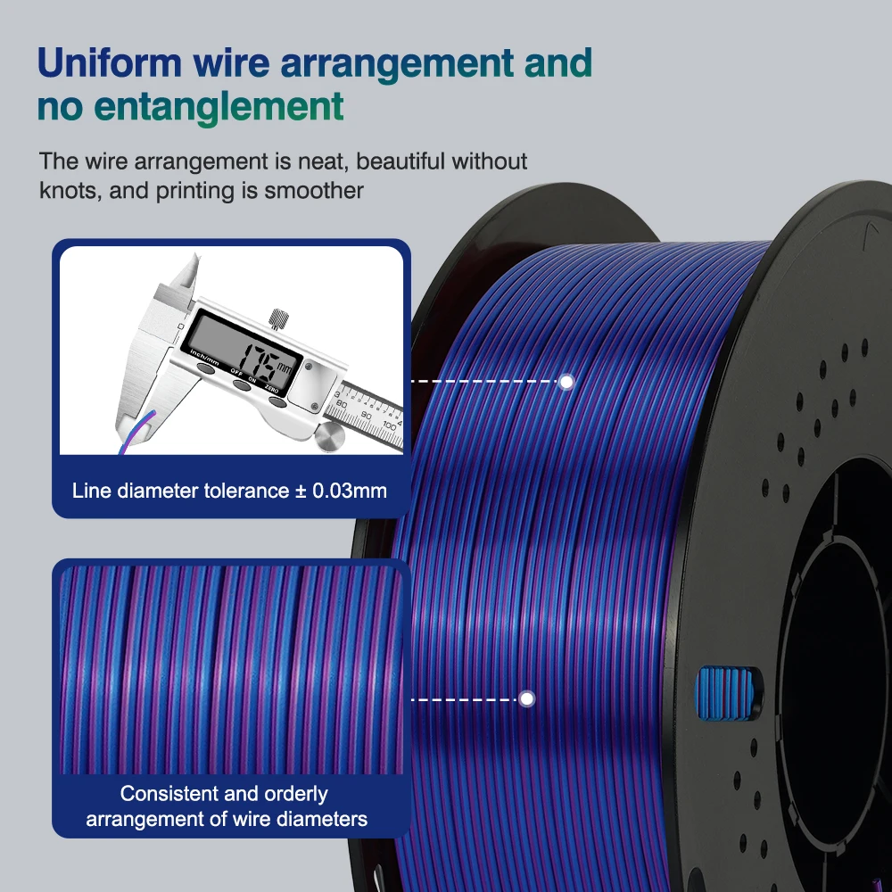 KEEPANG Silk PLA Filament for 3D Printer 2 KEEPANG Silk PLA Filament for 3D Printer 2