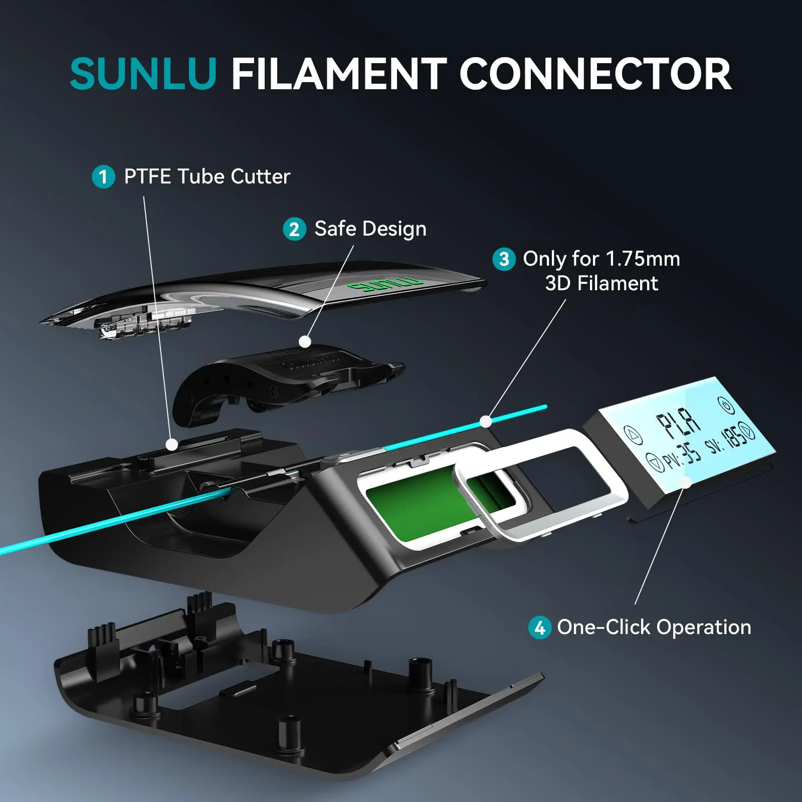 SUNLU 3D Printer Filament Connector Splicer 5 SUNLU 3D Printer Filament Connector Splicer 5