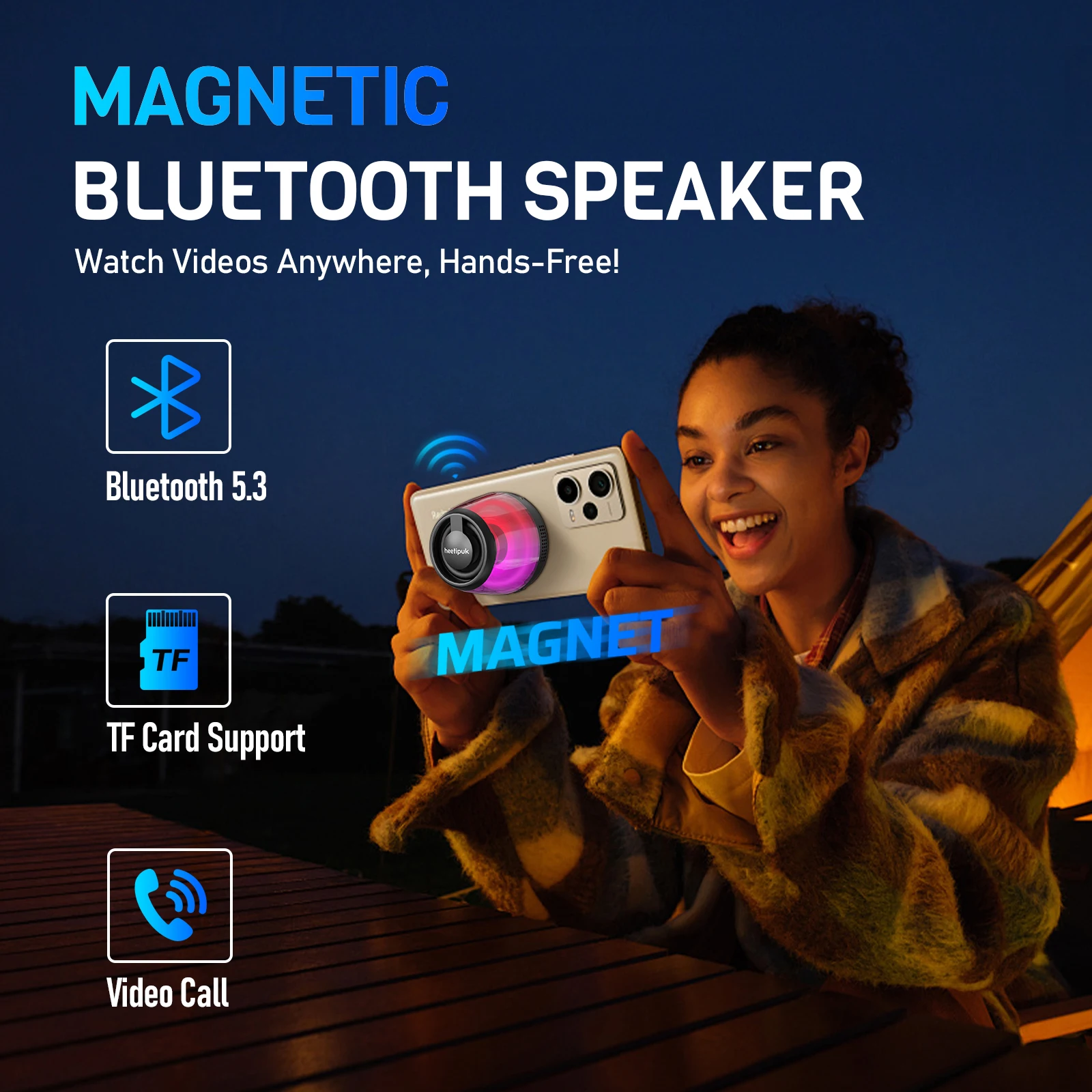 Cyber Style Magnetic Mini Wireless Speaker 4 Cyber Style Magnetic Mini Wireless Speaker 4