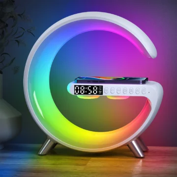 Wireless Charger Stand Alarm Clock Speaker Lamp 1