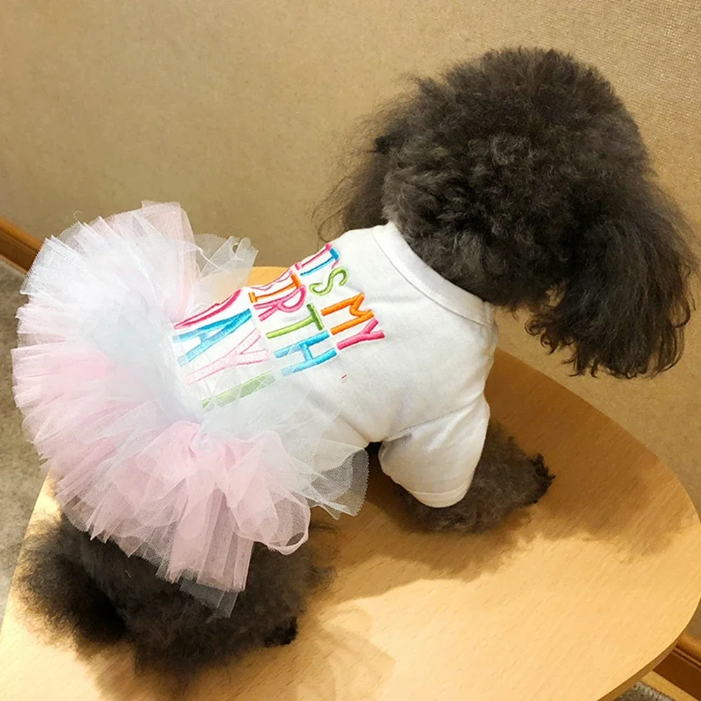 Dog Birthday Dress Tutu for Small Medium Dogs 2 Dog Birthday Dress Tutu for Small Medium Dogs 2
