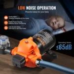 12V Water Pump 3 GPM 3-Chamber Diaphragm 5