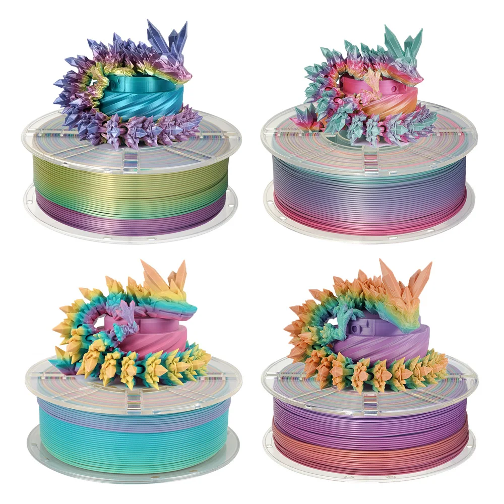 PLA Filament Rainbow 175mm for 3D Printers 1 PLA Filament Rainbow 1.75mm for 3D Printers 1