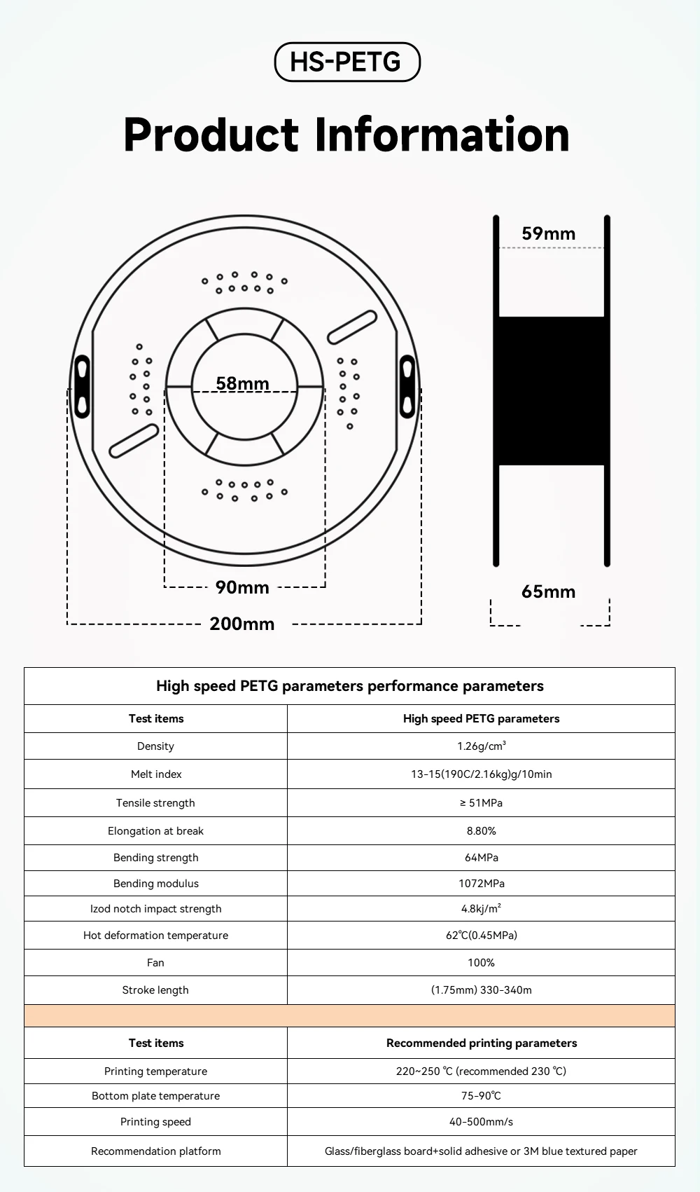 PETG 3D Printer Filament - High Speed 39